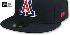 Arizona NCAA TEAM-BASIC Navy Fitted Hat by New Era - 4th View