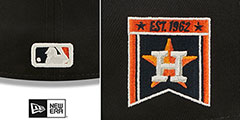 Astros BANNER SIDE-PATCH Navy Fitted Hat by New Era - 4th View