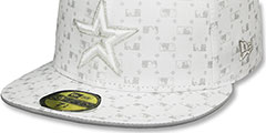 Astros MLB FLOCKING White-Grey Fitted Hat by New Era - 4th View