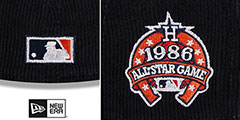 Astros OLD SCHOOL CORDUROY SIDE-PATCH Navy Fitted Hat by New Era - 4th View