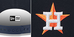 Astros TEAM-SCRIPT SNAPBACK Navy Hat by New Era - 4th View