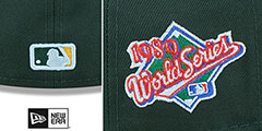 Athletics 1989 WS CLOUD-UNDER Green Fitted Hat by New Era - 4th View