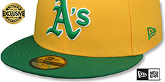 Athletics COOPERPACK Gold-Green Fitted Hat by New Era - 4th View