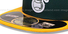 Athletics MLB DIAMOND ERA 59FIFTY Green-Gold BP Hat by New Era - 4th View