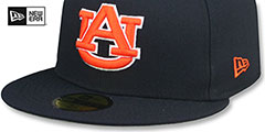 Auburn NCAA TEAM-BASIC Navy Fitted Hat by New Era - 4th View