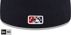 Bats MILB MARVEL DEFENDERS White-Navy-Red Fitted Hat by New Era - 4th View