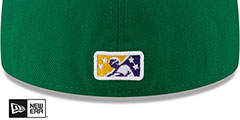 Bats THEME NIGHT Green-Purple Fitted Hat by New Era - 4th View