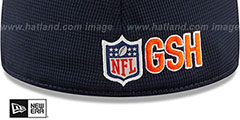 Bears 2021 NFL SIDELINE HOME Navy Fitted Hat by New Era - 4th View