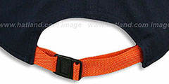 Bears BALLISTIC SCRIPT A-FRAME STRAPBACK Navy-Orange Hat by New Era - 4th View