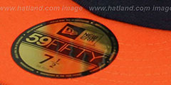 Bears NFL 2T CHOP-BLOCK Navy-Orange Fitted Hat by New Era - 4th View