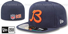 Bears NFL BCA Navy Fitted Hat by New Era - 4th View