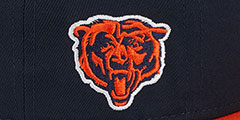 Bears NFL LIGATURE SNAPBACK Navy-Orange Hat by New Era - 4th View