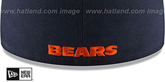 Bears NFL TEAM-BASIC Navy Fitted Hat by New Era - 4th View