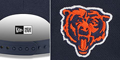 Bears TEAM-SCRIPT SNAPBACK Navy Hat by New Era - 4th View