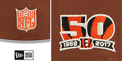 Bengals HARVEST SIDE-PATCH Brown-Orange Fitted Hat by New Era - 4th View