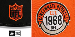 Bengals HISTORIC SIDELINE PINWHEEL Fitted Hat by New Era - 4th View