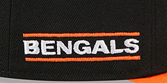 Bengals NFL LIGATURE SNAPBACK Black-Orange Hat by New Era - 4th View