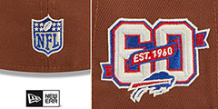 Bills HARVEST SIDE-PATCH Brown-Royal Fitted Hat by New Era - 4th View