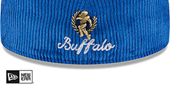 Bills LETTERMAN PIN CORDUROY Royal Fitted Hat by New Era - 4th View