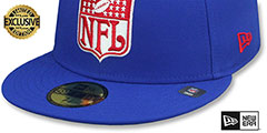 Bills THROWBACK NFL SHIELD-BASIC Royal Fitted Hat by New Era - 4th View