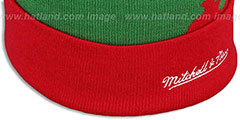 Blackhawks PAINTBRUSH BEANIE by Mitchell and Ness - 4th View