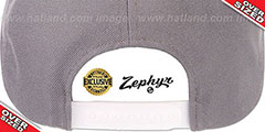 Blank OVER-SIZED SNAPBACK Grey Hat by Zephyr - 4th View