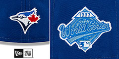 Blue Jays COOP LOGO BLOOM SIDE-PATCH Royal-Sky Fitted Hat by New Era - 4th View