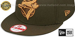 Blue Jays COOP TEAM-BASIC SNAPBACK Brown-Wheat Hat by New Era - 4th View