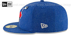 Blue Jays HEATHERED-PIN Royal Fitted Hat by New Era - 4th View