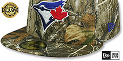 Blue Jays MLB TEAM-BASIC Realtree Camo Fitted Hat by New Era - 4th View