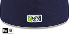 Blue Wahoos THEME NIGHT Navy Fitted Hat by New Era - 4th View