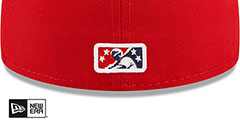 BlueClaws MILB ONFIELD HOME Red Fitted Hat by New Era - 4th View