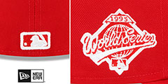 Braves 1995 WS SIDE-PATCH UP Red-White Fitted Hat by New Era - 4th View