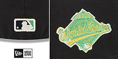 Braves 1995 WS CITRUS POP Navy-Green Fitted Hat by New Era - 4th View