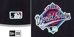 Braves 1995 WS POLAR LIGHTS Navy-Teal Fitted Hat by New Era - 4th View