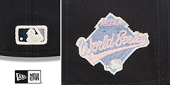 Braves 1995 WS POP-SWEAT Navy-Red-Lavender Fitted Hat by New Era - 4th View