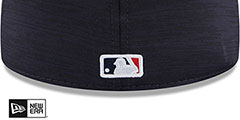 Braves 2023 CLUBHOUSE Heather Navy Fitted Hat by New Era - 4th View