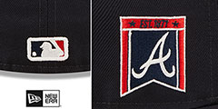 Braves BANNER SIDE-PATCH Navy Fitted Hat by New Era - 4th View