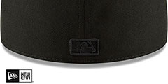 Braves BLACKOUT Fitted Hat by New Era - 4th View