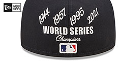 Braves CROWN CHAMPS Navy Fitted Hat by New Era - 4th View