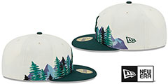 Braves EVERGREEN White-Green Fitted Hat by New Era - 4th View