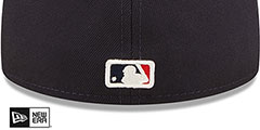 Braves FLORAL WATERCOLORS Navy Fitted Hat by New Era - 4th View