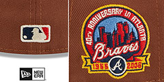 Braves HARVEST SIDE-PATCH Brown-Navy Fitted Hat by New Era - 4th View