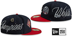 Braves HISTORIC CHAMPIONS Navy-Red Fitted Hat by New Era - 4th View