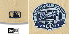 Braves ILLUSION SIDE-PATCH Gold-Navy Fitted Hat by New Era - 4th View