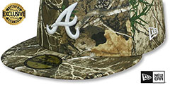 Braves MLB TEAM-BASIC Realtree Camo Fitted Hat by New Era - 4th View