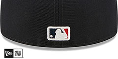 Braves TRIPLE THREAT IDENTITY Navy Fitted Hat by New Era - 4th View