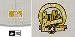 Braves TWO-TONE STONE Fitted Hat by New Era - 4th View