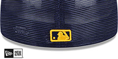 Brewers BATTING PRACTICE TRUCKER Navy Fitted Hat by New Era - 4th View