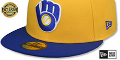 Brewers COOPERPACK Gold-Royal Fitted Hat by New Era - 4th View